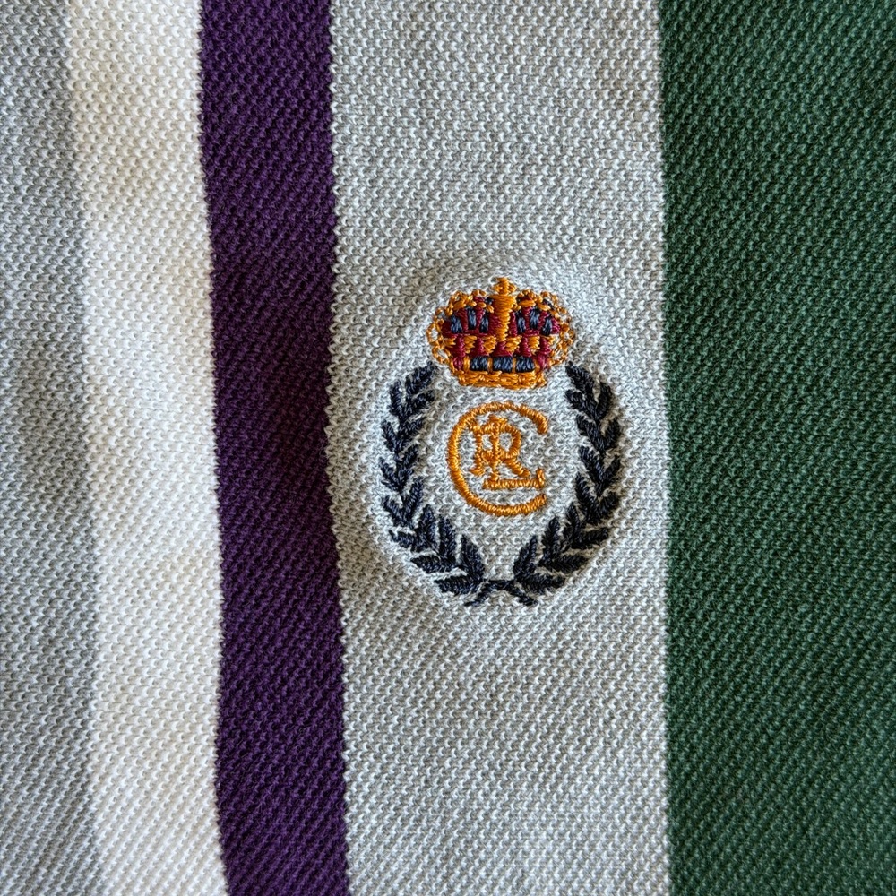 Chaps Green, Yellow, and Purple Striped Polo - Picture 2 of 8